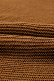 Pull marron à col montant et fermeture éclair