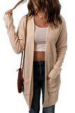 Hooded Open Knit Cardigan