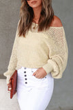 Sheer Openwork Knit Sweater