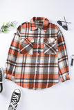 Chest Pockets Flannel Plaid Shacket