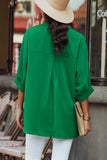 3/4 Puff Sleeve Oversize Shirt