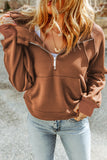 Quarter Zip Kangaroo Pocket Hoodie