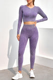 Asymmetric Zipped Ribbed Long Sleeve Yoga Top