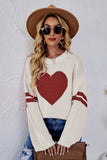 Heart Graphic Wide Sleeves Sweater