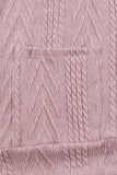 Cardigan texturé rose à épaules tombantes