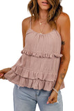 Tiered Ruffled Spaghetti Straps Tank Top