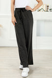 Mineral Washed  Drawstring Retro Wide Leg Pants