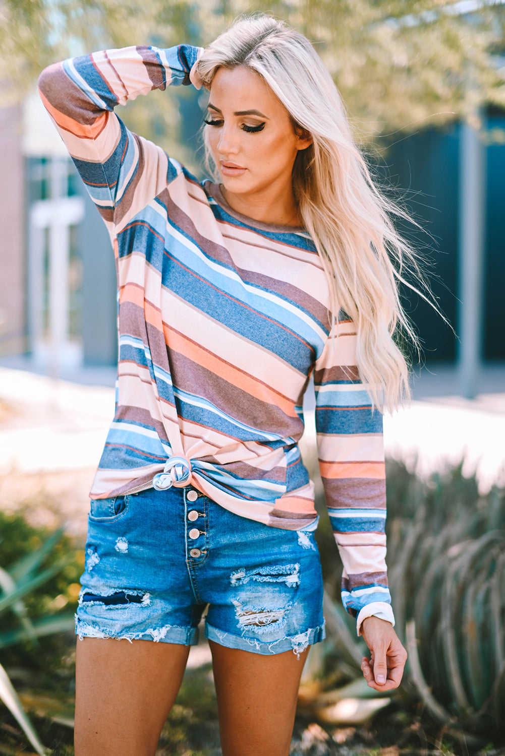 Striped Long Sleeve Top