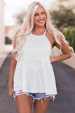 Lace Splicing Flowy Tank Top