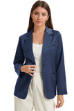 Pocketed Single Button Lapel Neck Blazer