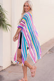 Striped Print Oversized Kimono