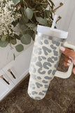 Leopard Print 40OZ Stainless Steel Portable Cup with Handle