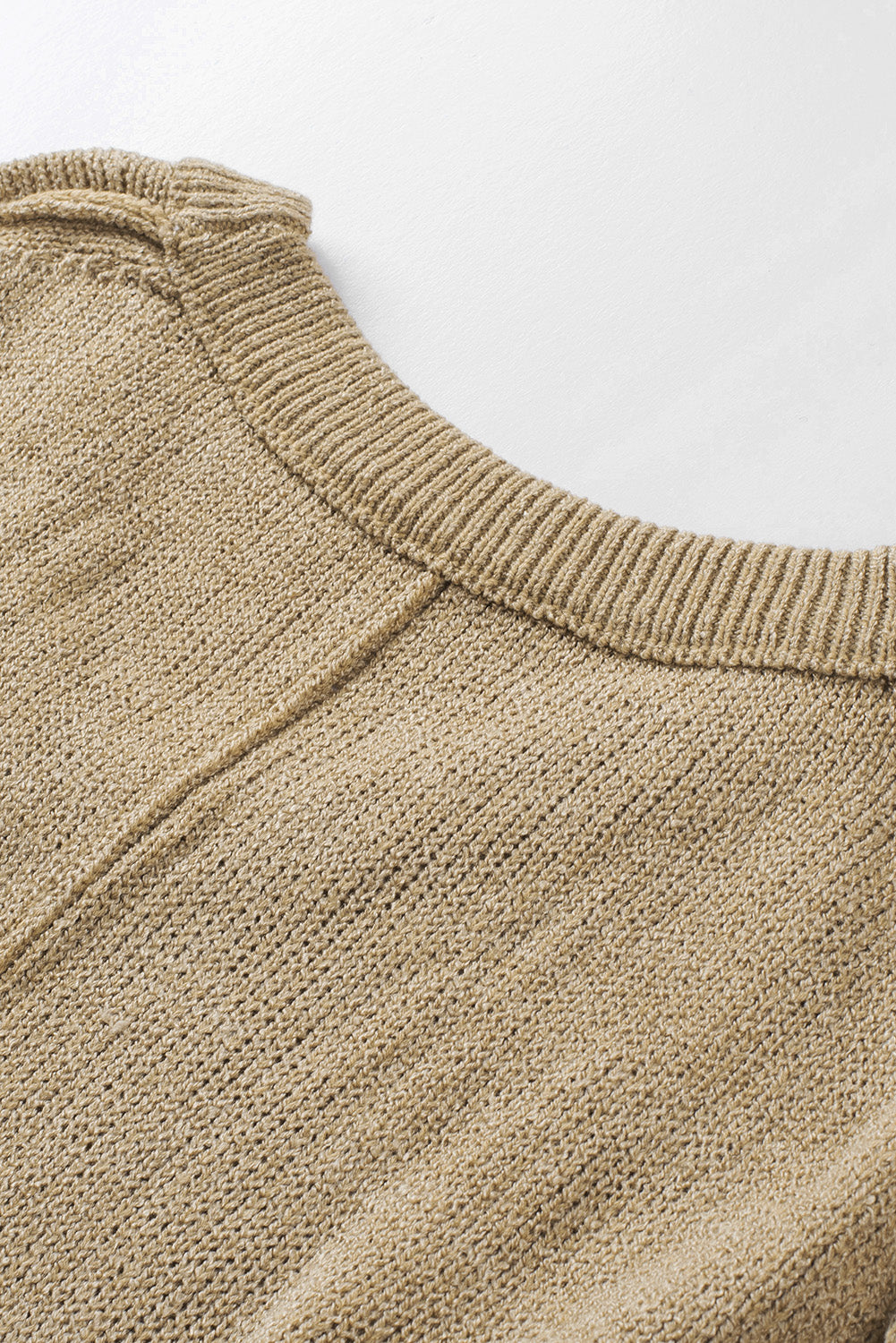 Ribbed Trim Oversize Sweater