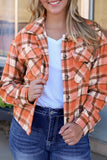 Plaid Button-Up Flap Pocket Jacket