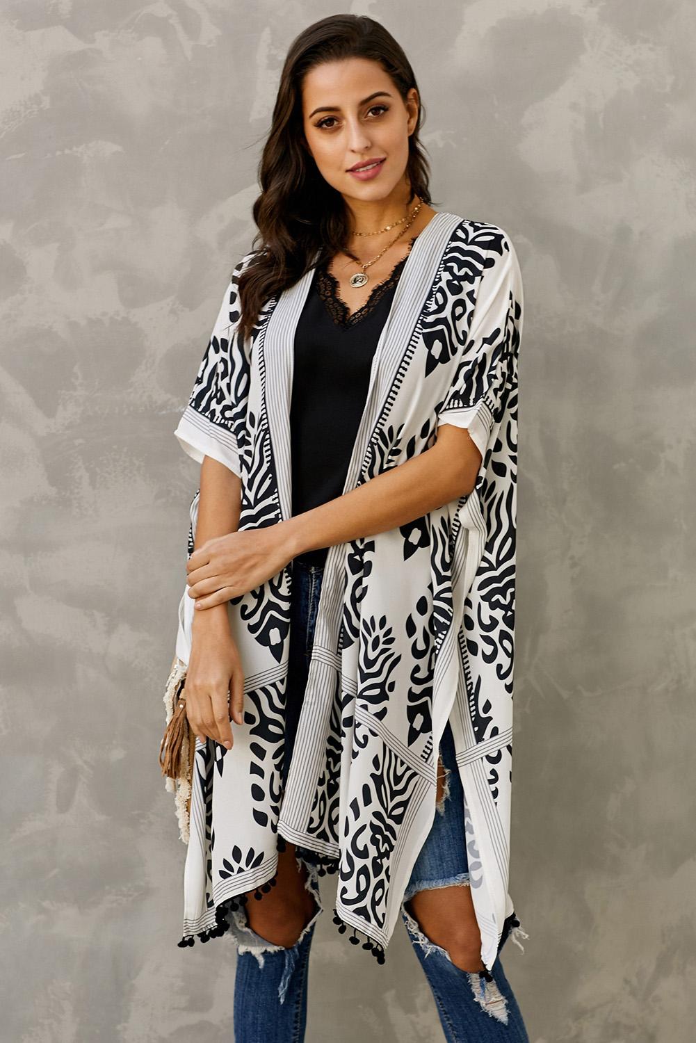 Prowess Pom Pom Kimono