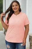 Khaki Casual Plain Crew Neck Tee