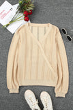 Hollow Out V Neck Pullover Sweater