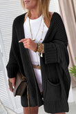 Oversized Fold Over Sleeve Sweater Cardigan