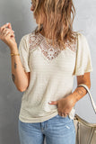 Crochet Splicing Flutter Sleeve Top