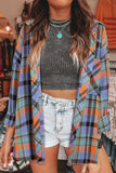 Red Plaid Print Loose Vintage Shirt