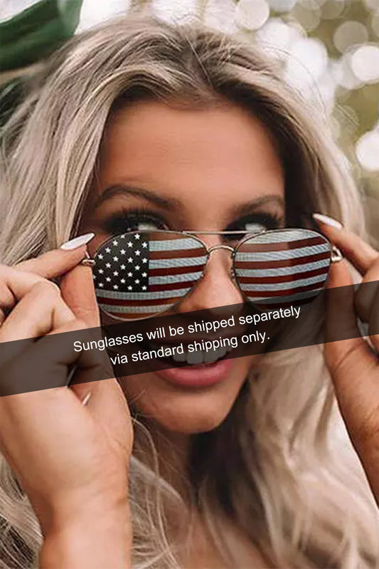 American Flag Lens Aviator Sunglasses