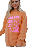 Sweat-shirt orange côtelé à imprimé fantôme Spooky Season