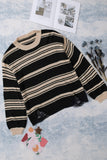 Striped Crew Neck Knit Sweater