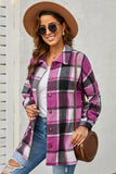 Plaid Print Buttoned Shirt Jacket