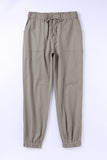 Slim Fit Pocketed Twill Jogger Pants