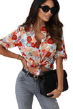 Floral Print Bracelet Sleeve Shirt