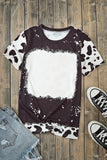 Tie Dye Bleached Crew Neck Short Sleeves T-shirt