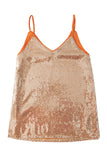 Spaghetti Straps Sequin Tank Top