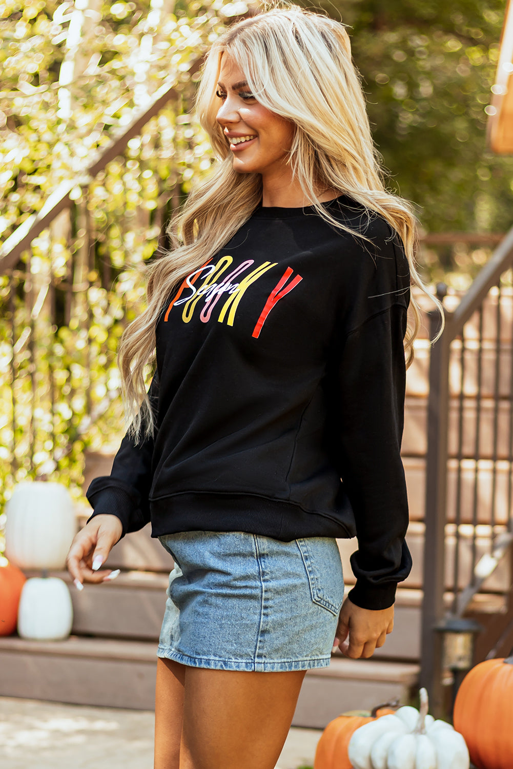 Spooky Season Halloween Fashion Graphic Sweatshirt