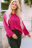 Loose Knitted V Neck Sweater