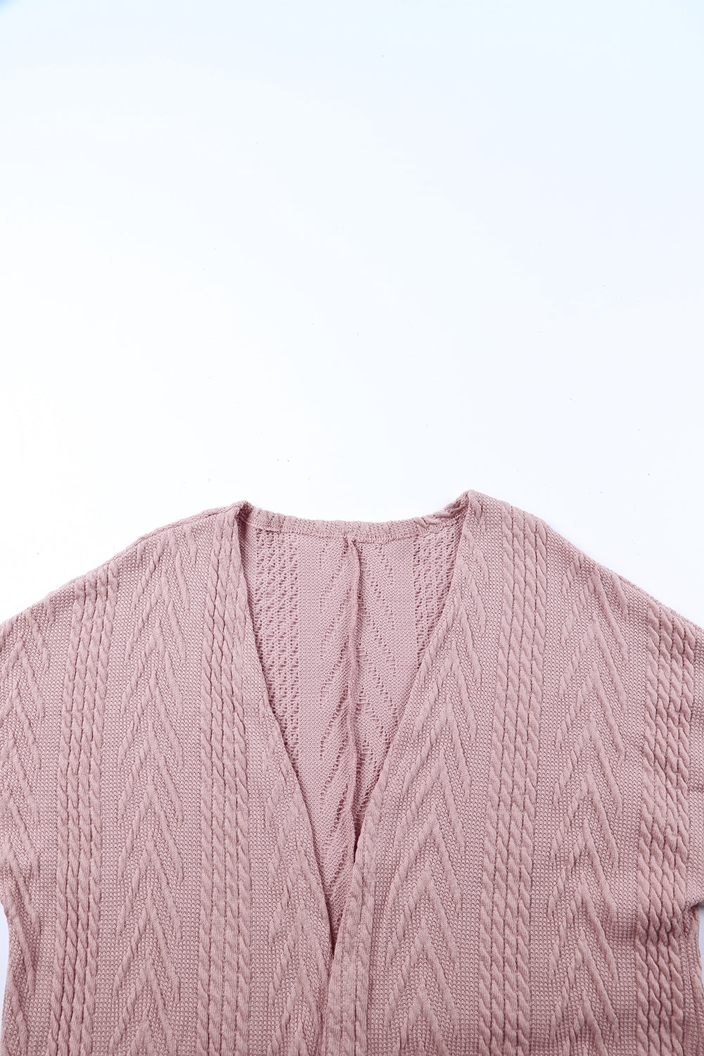 Drop Shoulder Textured Cardigan