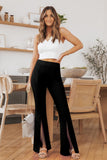 Split Hem High Waist Pants