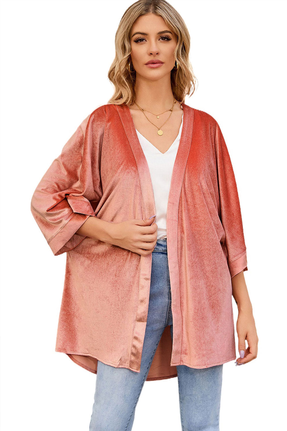 Retro Velvet Wide Sleeves Cardigan