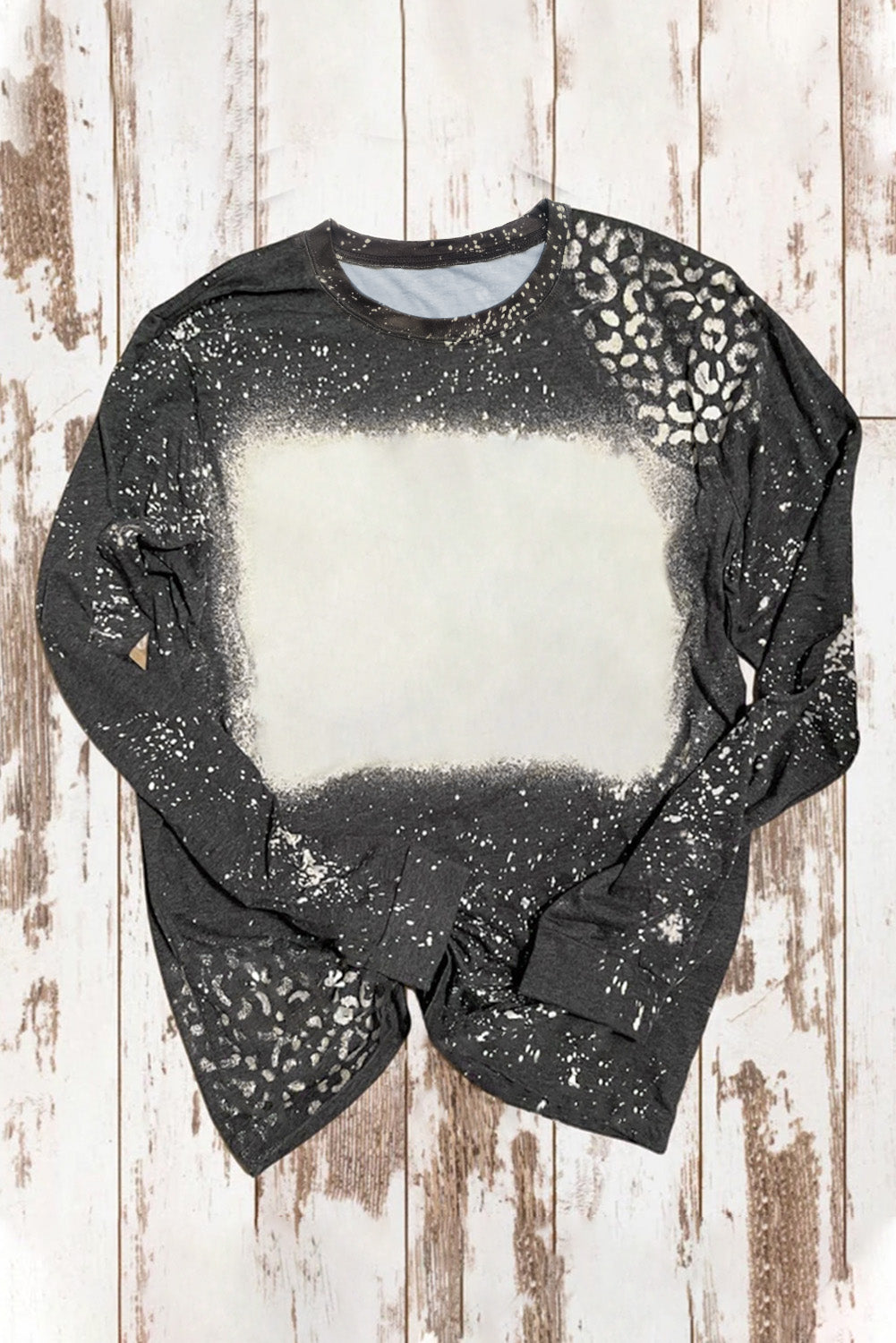 Retro Bleached Leopard Spot Pullover