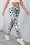 Legging taille haute extensible imprimé taches dalmates abricot 