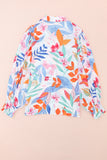 Vibrant Floral Printed Billowy Sleeve Shirt