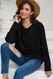 Pocketed Oversized Drop Sleeve Top