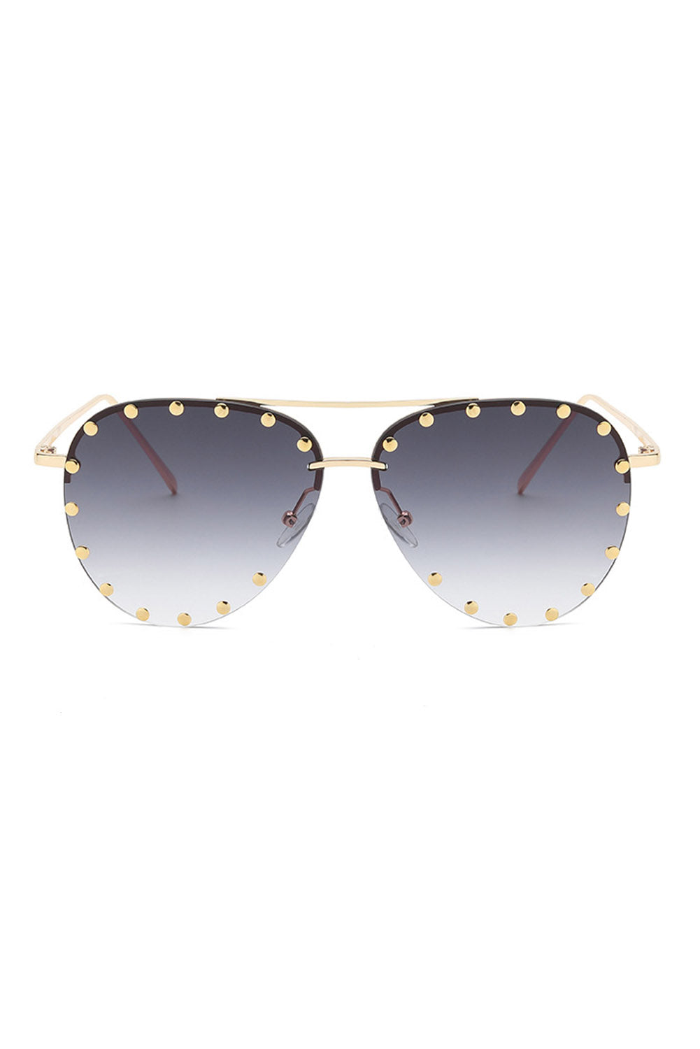 Vintage Studded Aviator Sunglasses