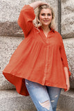 3/4 Sleeve Plus Size Tunic Top