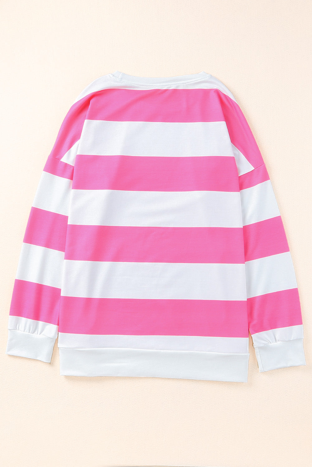 Striped Side Slit Plus Size Sweatshirt