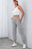 Smocked High Waist Jogger Pants