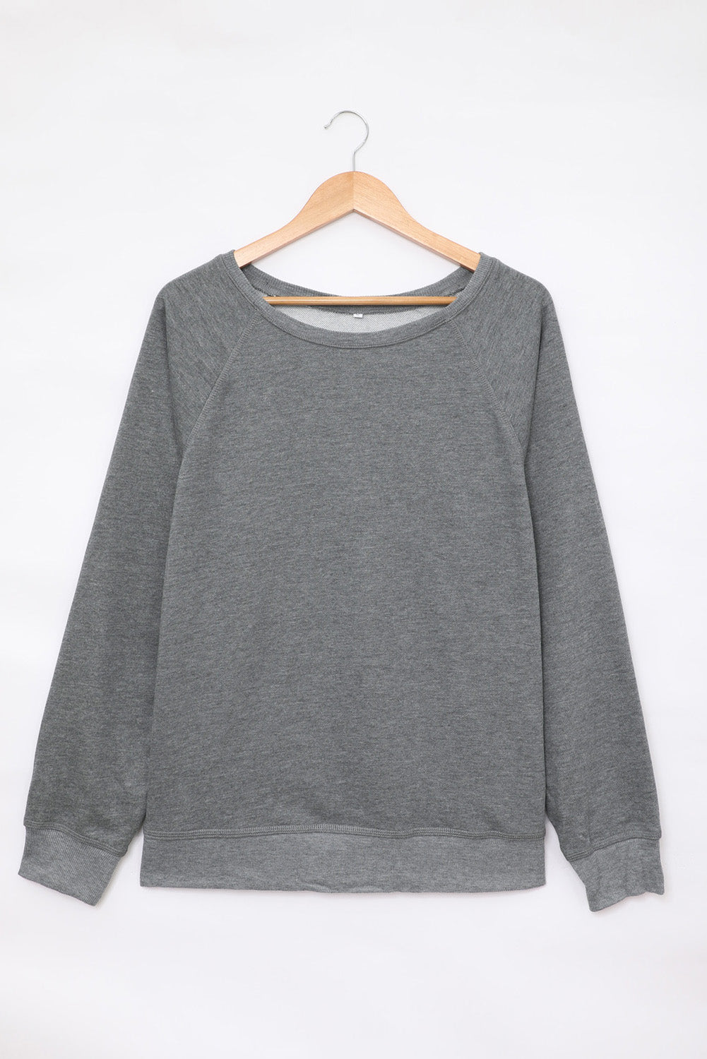 Pink French Terry Cotton Blend Pullover Sweatshirt