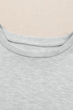 Plain Crew Neck Long Sleeve Top