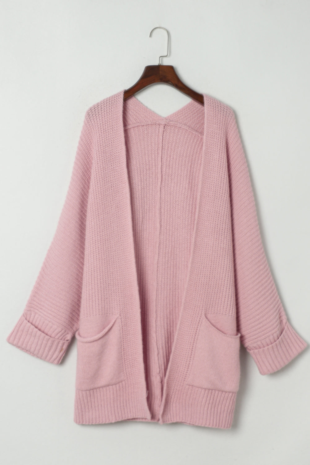 Oversized Fold Over Sleeve Sweater Cardigan