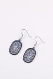 Full Diamond Antique Silver Hook Earrings