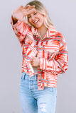 Western Aztec Print Corduroy Jacket